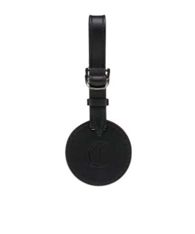 Christian Louboutin Logo Keychain In Black