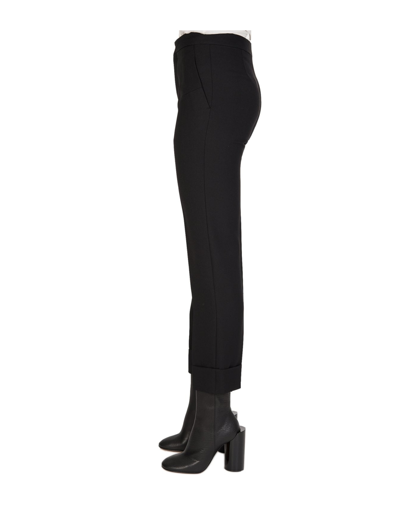 Maison Margiela Wool Trousers In Black