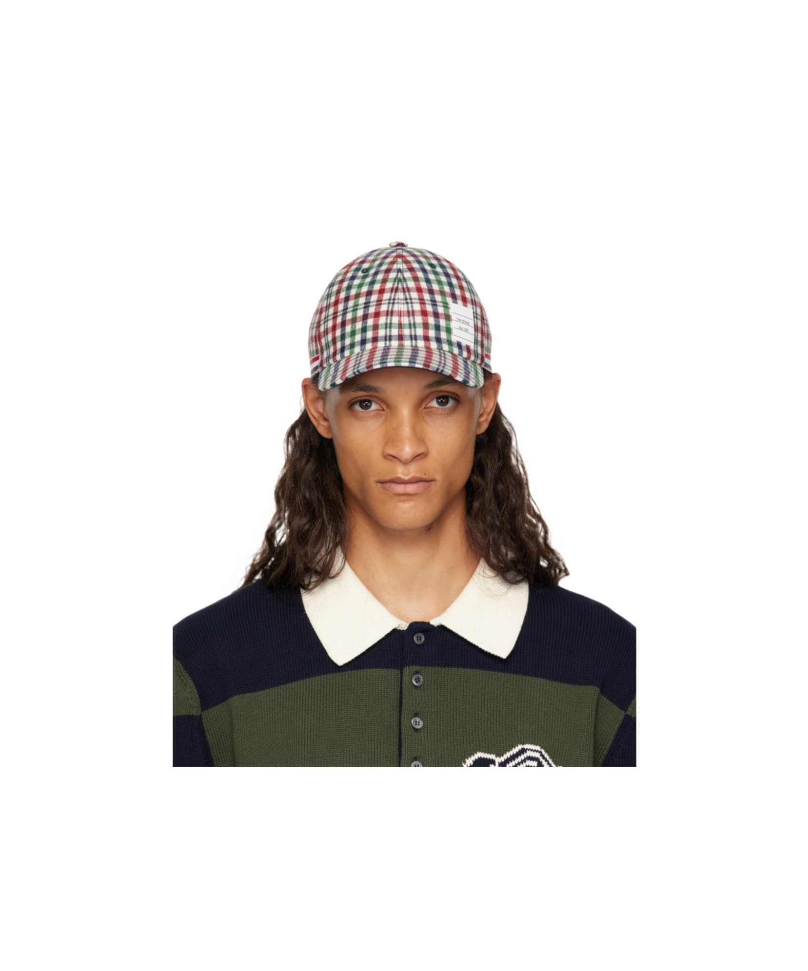 THOM BROWNE CHECKED CAP
