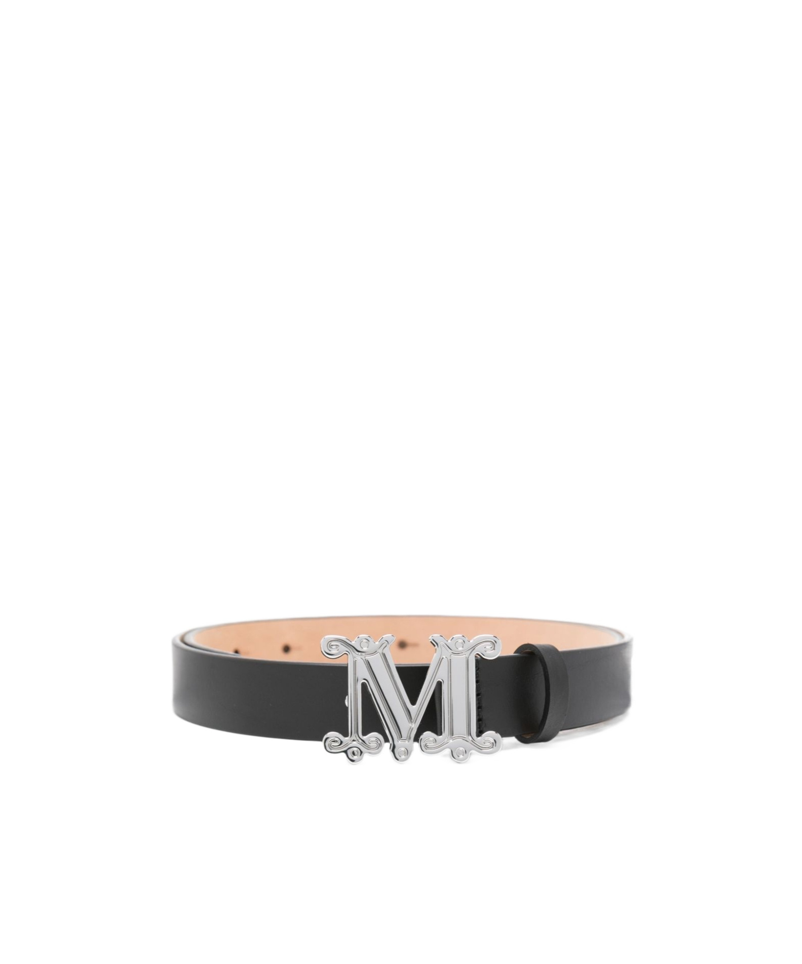 Max Mara Logo-buckle Belt In Black