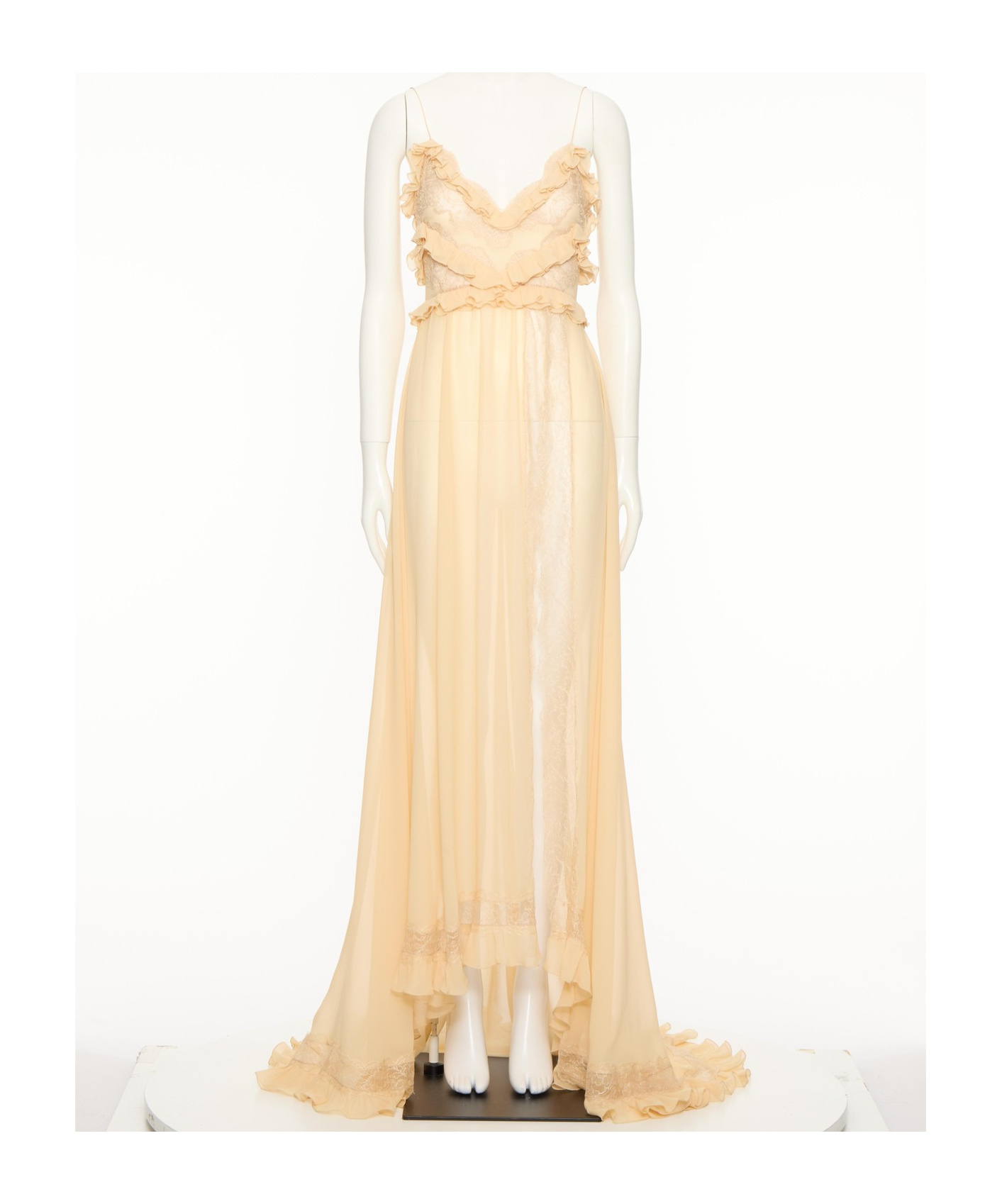 Valentino Suspender Dress In Nude