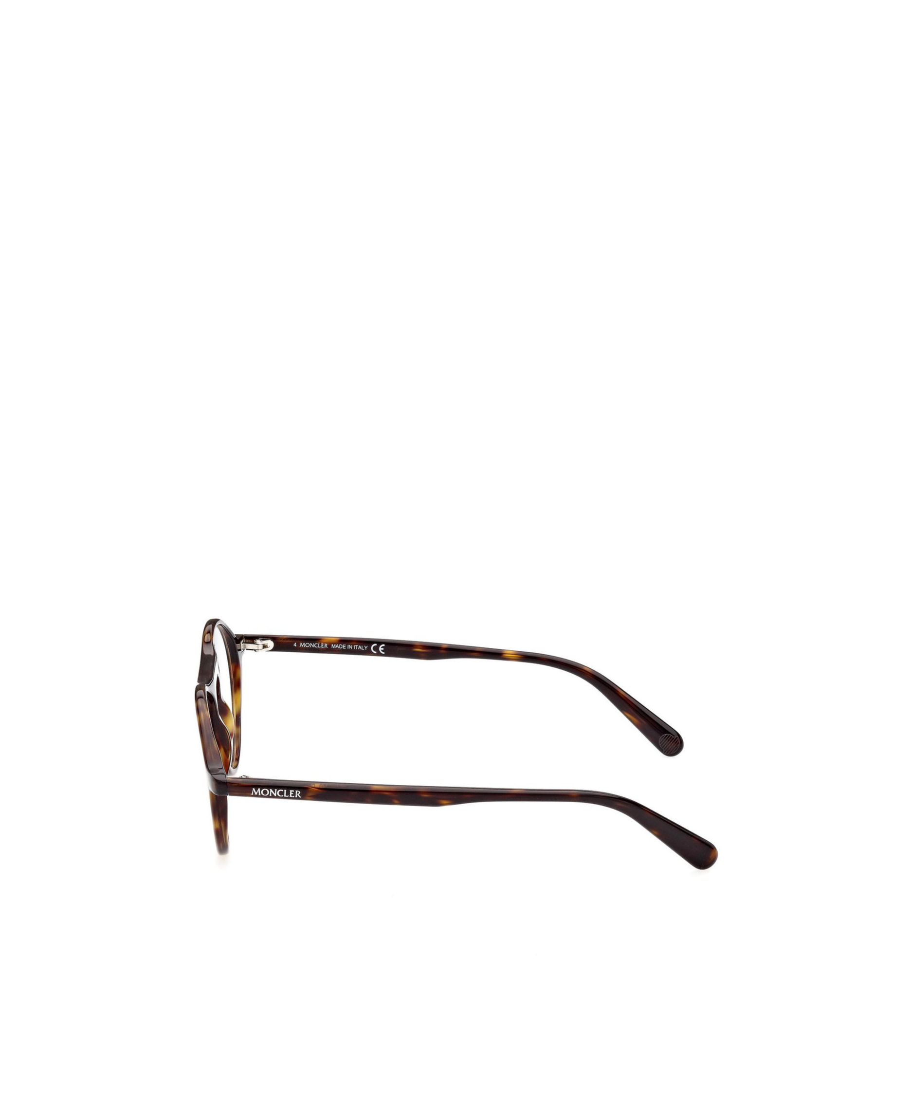 Moncler Tortoiseshell-effect Round-frame Glasses In Brown