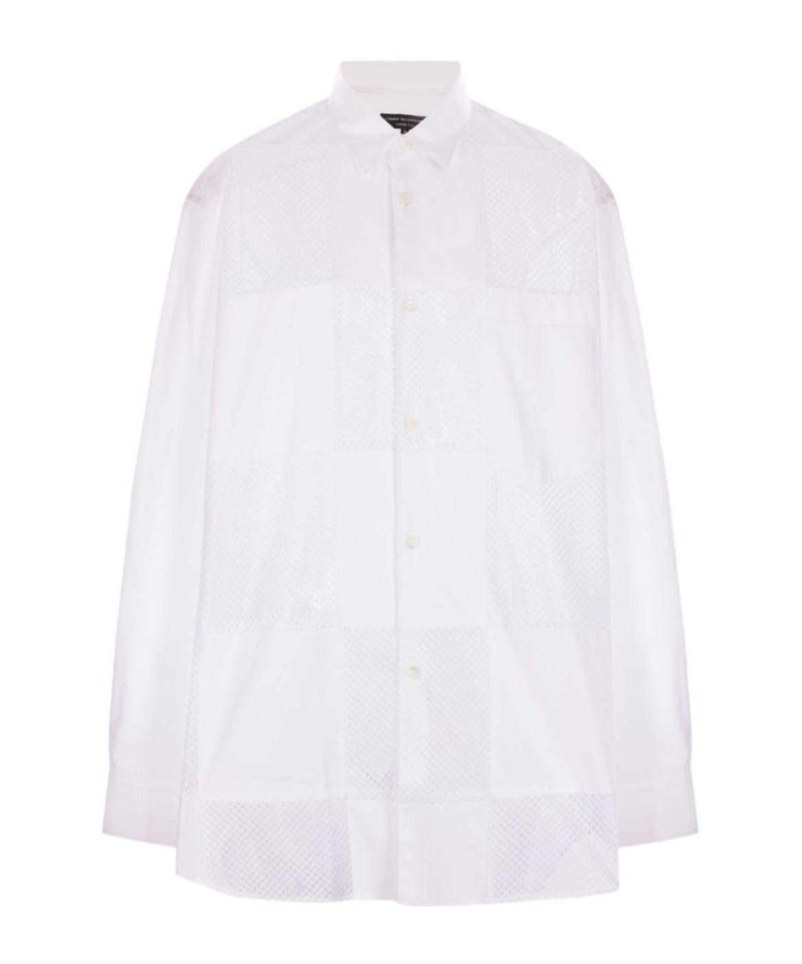 Comme Des Garçons Mesh-panelling Shirt
