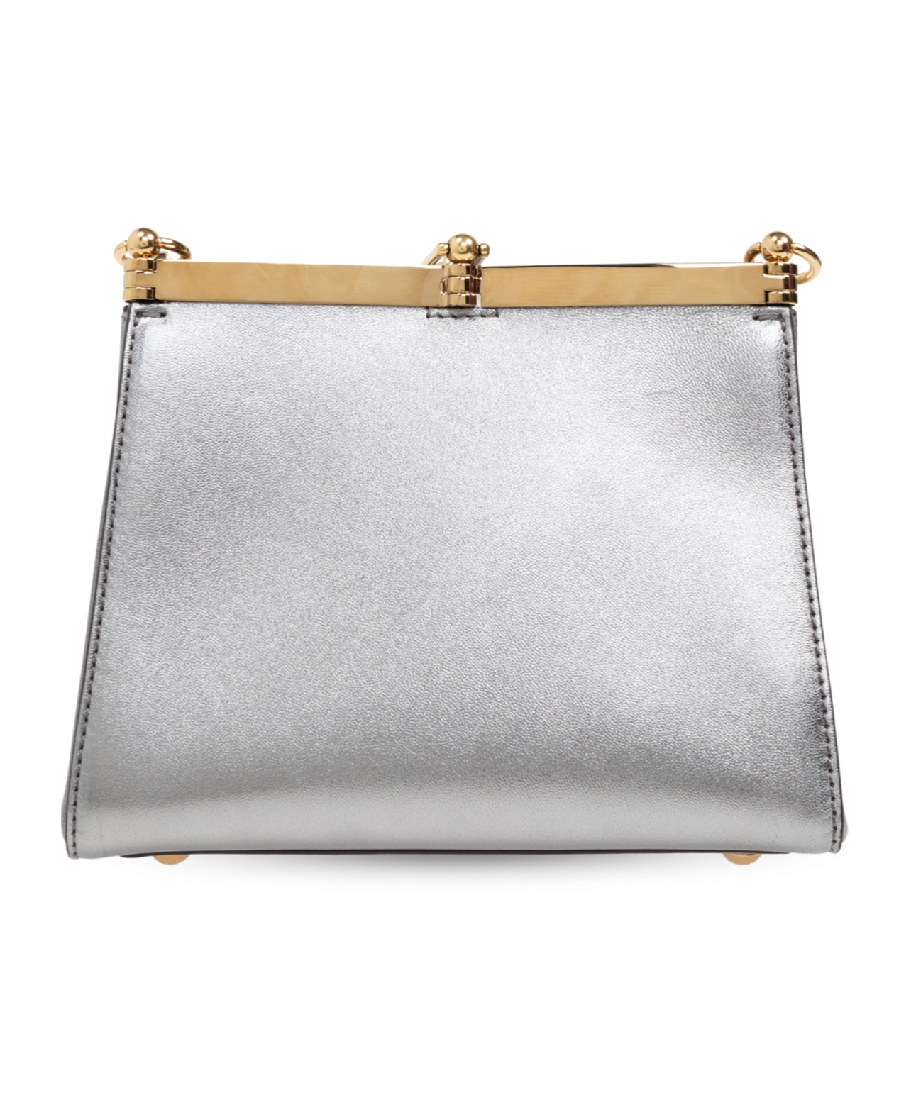 Etro Logo Charm Metallic Shoulder Bag In Gray