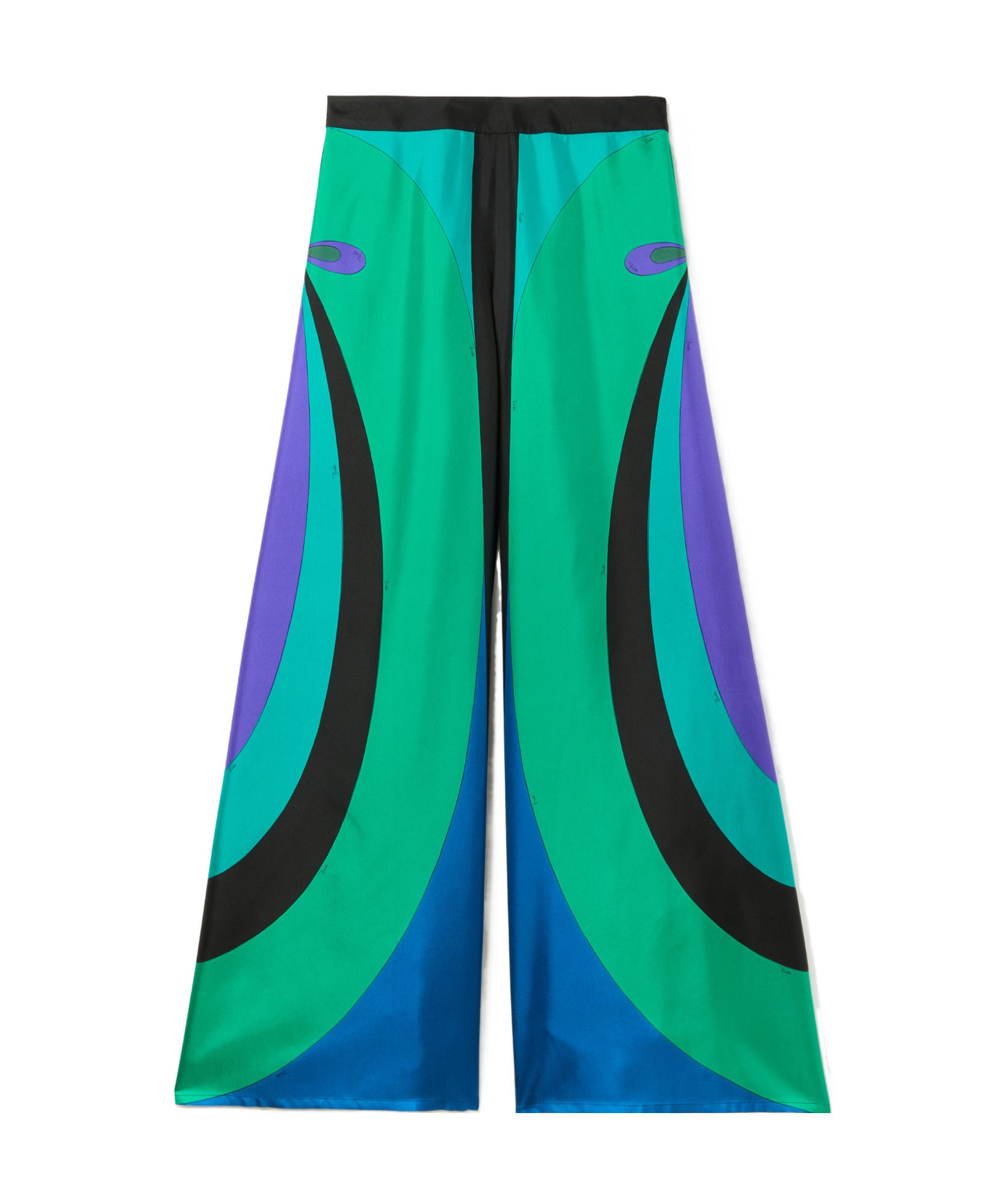 Shop Emilio Pucci Maddalena-print Wide-leg Trousers In Green