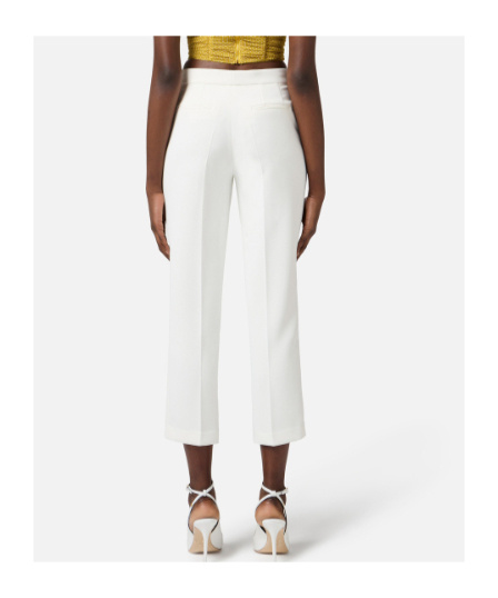 Elisabetta Franchi Pant In White
