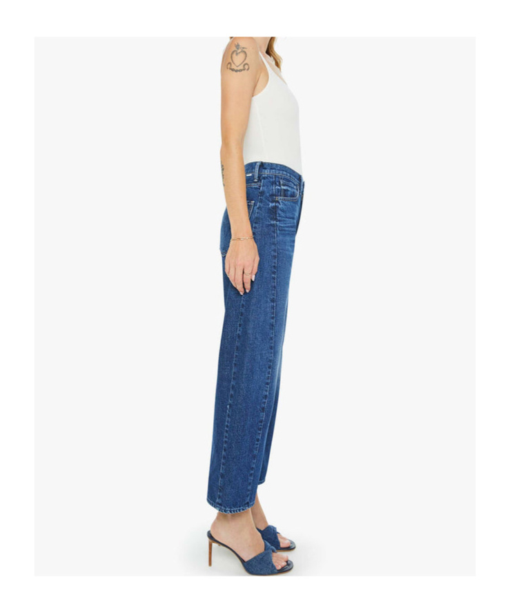 Mother The Ditcher Zip Flood Straight Leg Jeans In Blue
