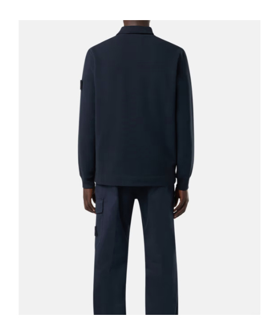 Stone Island Ghost 5100071 Knitted Polo In Blue