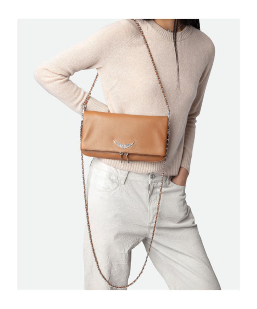 Shop Zadig & Voltaire Flip Shoulder Bag In Brown