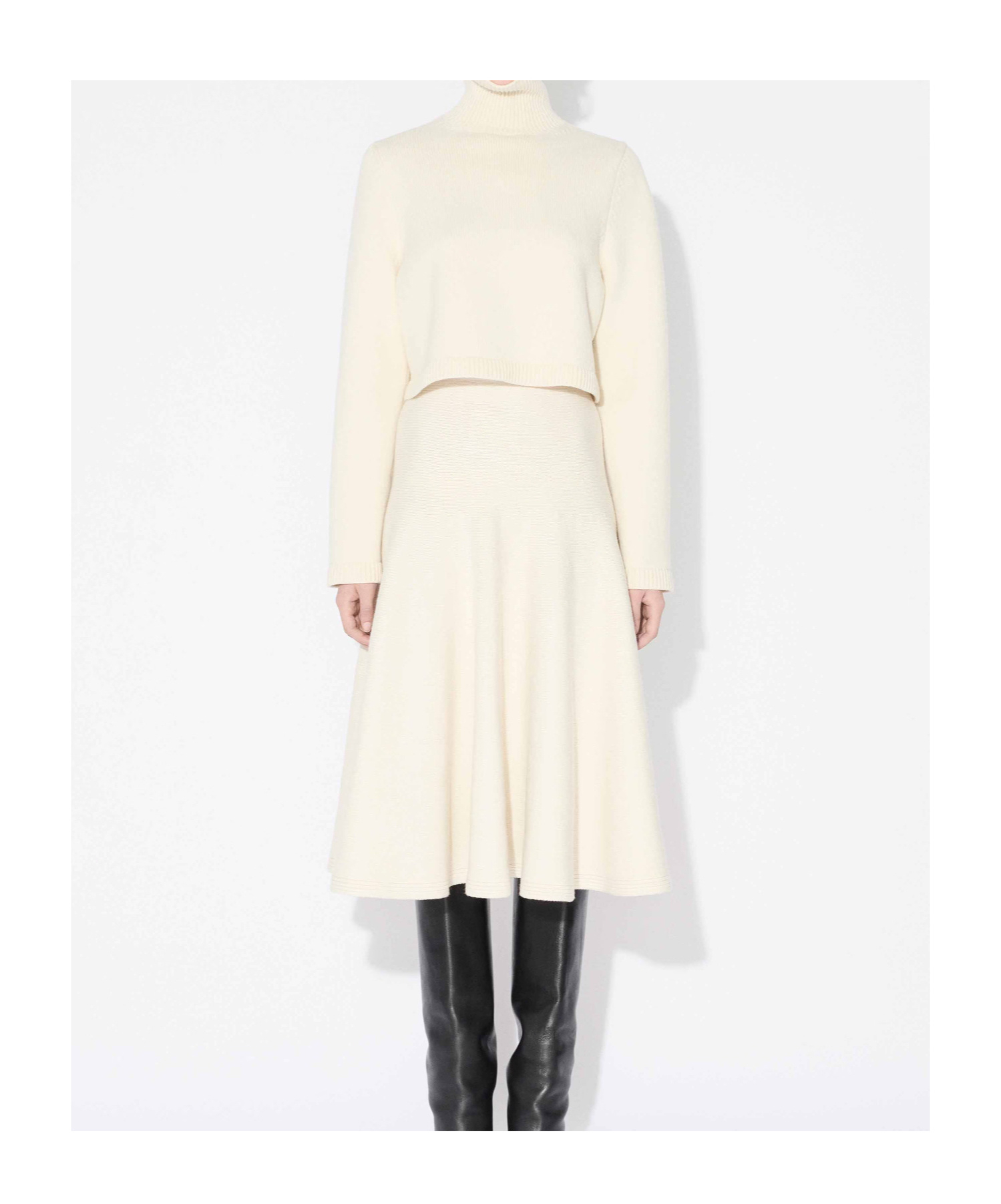 Alaïa Long-sleeved Sweater In White
