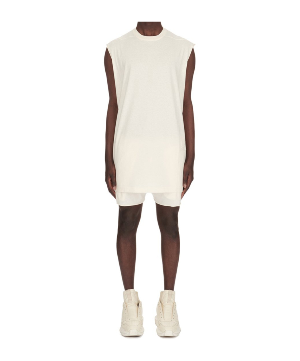 Rick Owens Tarp T Cotton Tank Top In White