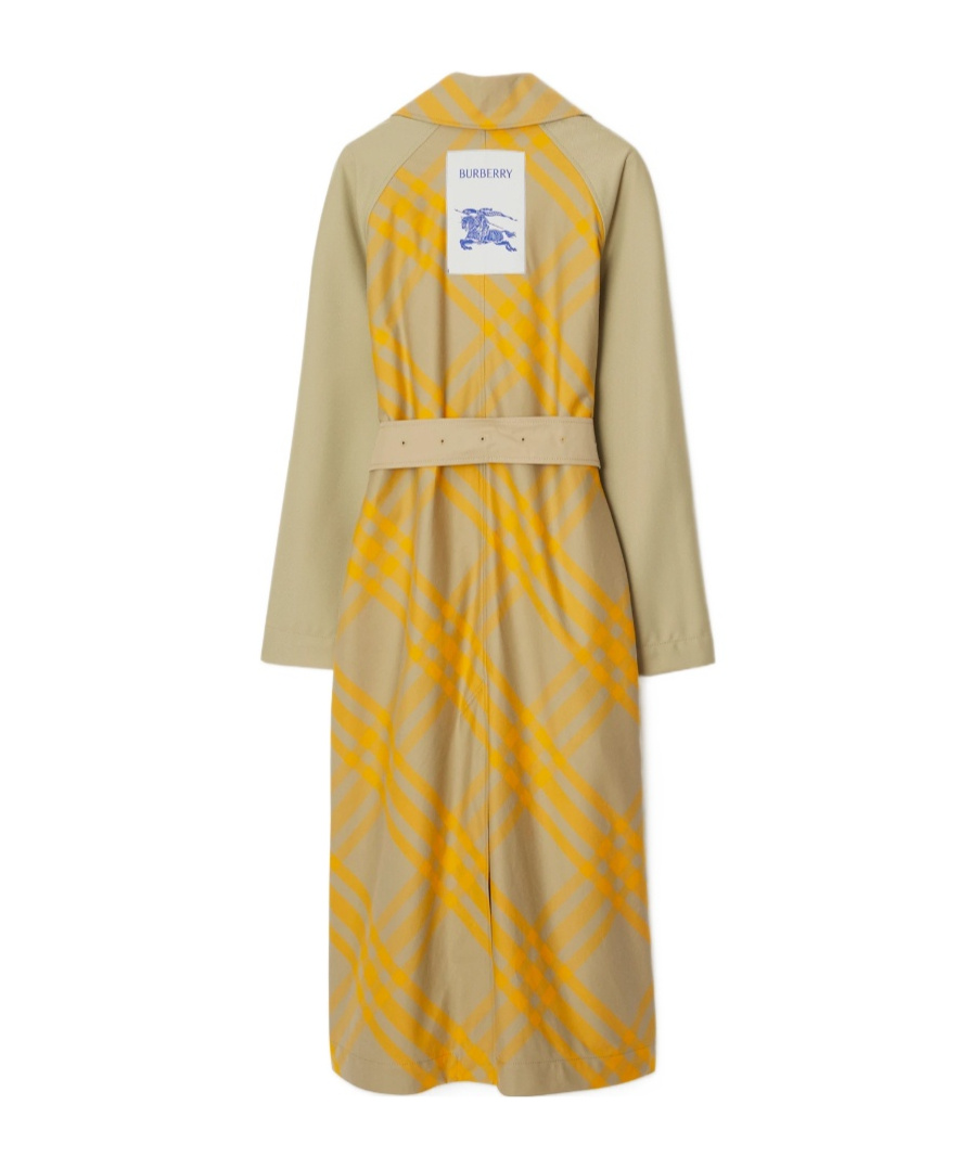 Burberry Long Reversible Bradford Car Coat In Nude