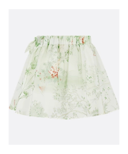 Shop Dior Kids' Short Flared Skirt In White