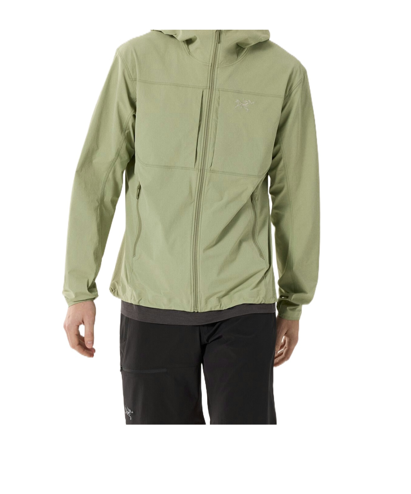 Arc'teryx Gamma Hooded Casual Jacket In Green Algae Color
