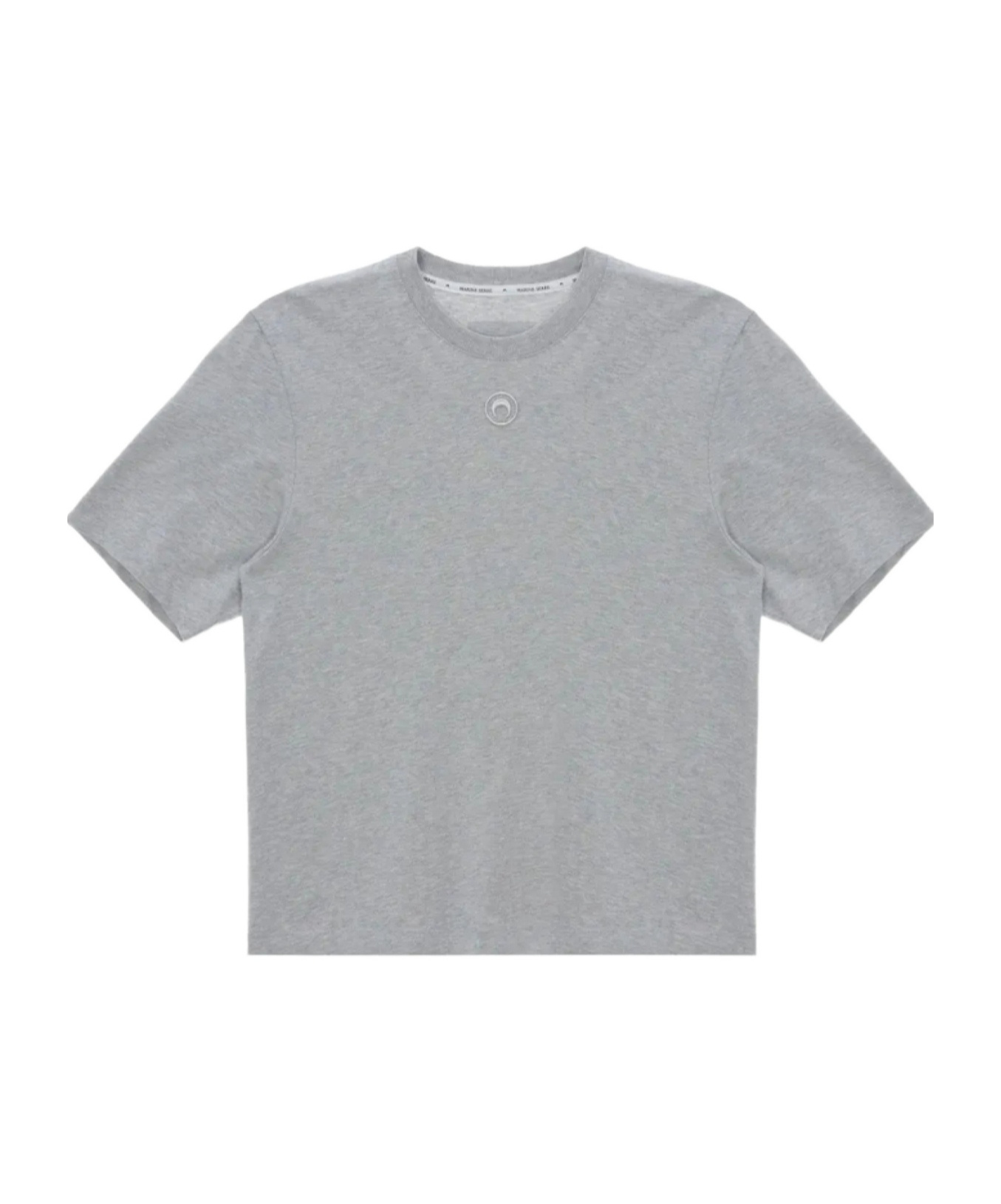 Marine Serre Moon-logo Cotton T-shirt In Gray