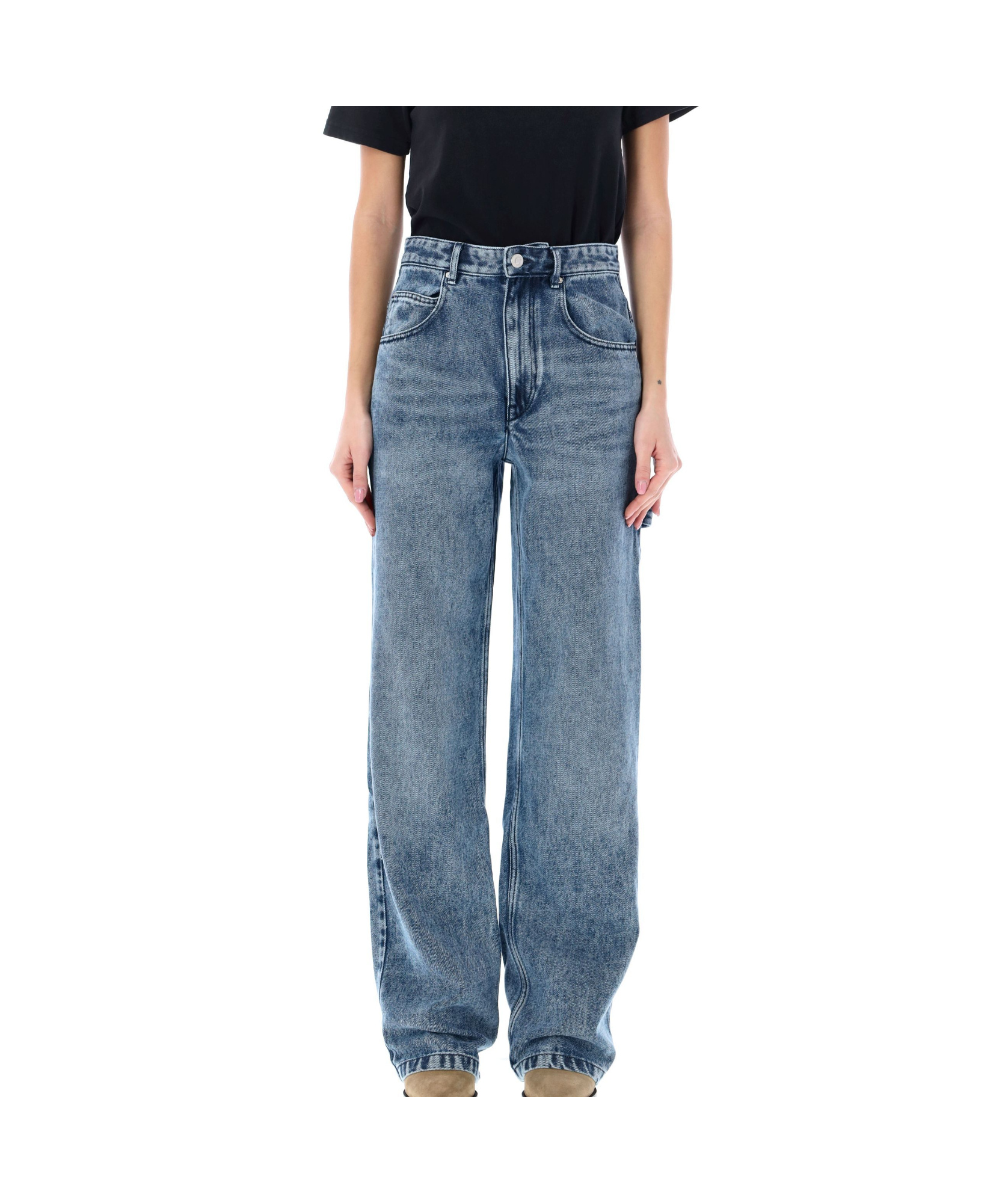 Isabel Marant High-rise Bootcut Denim Jeans With Belt Loops In Blue