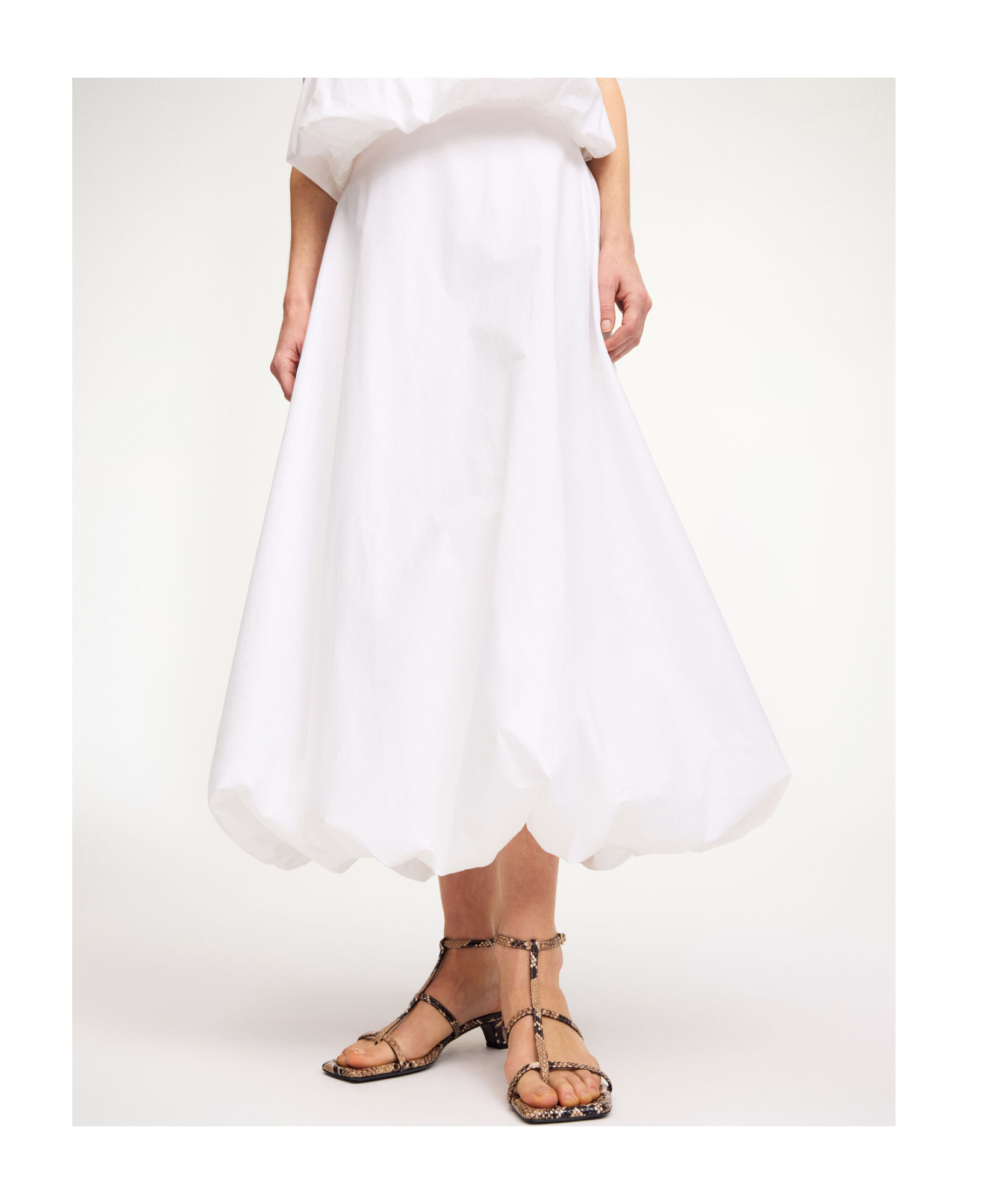 By Malene Birger Aubrey Organic Cotton Bubble Maxi Skirt In White