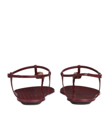 Gucci Women's Thong Sandal With Bamboo In Red