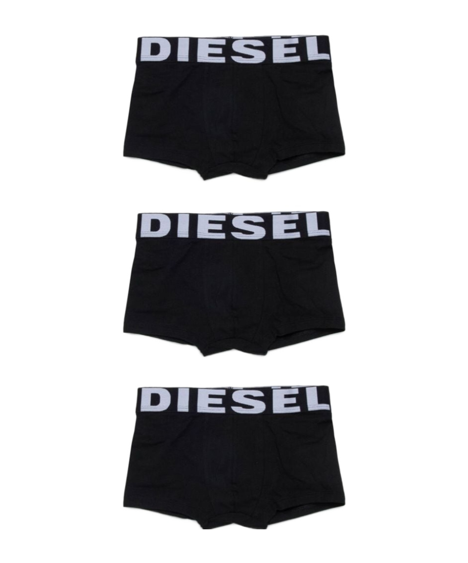 DIESEL LOGO-WAISTBAND BOXERS (PACK OF THREE)