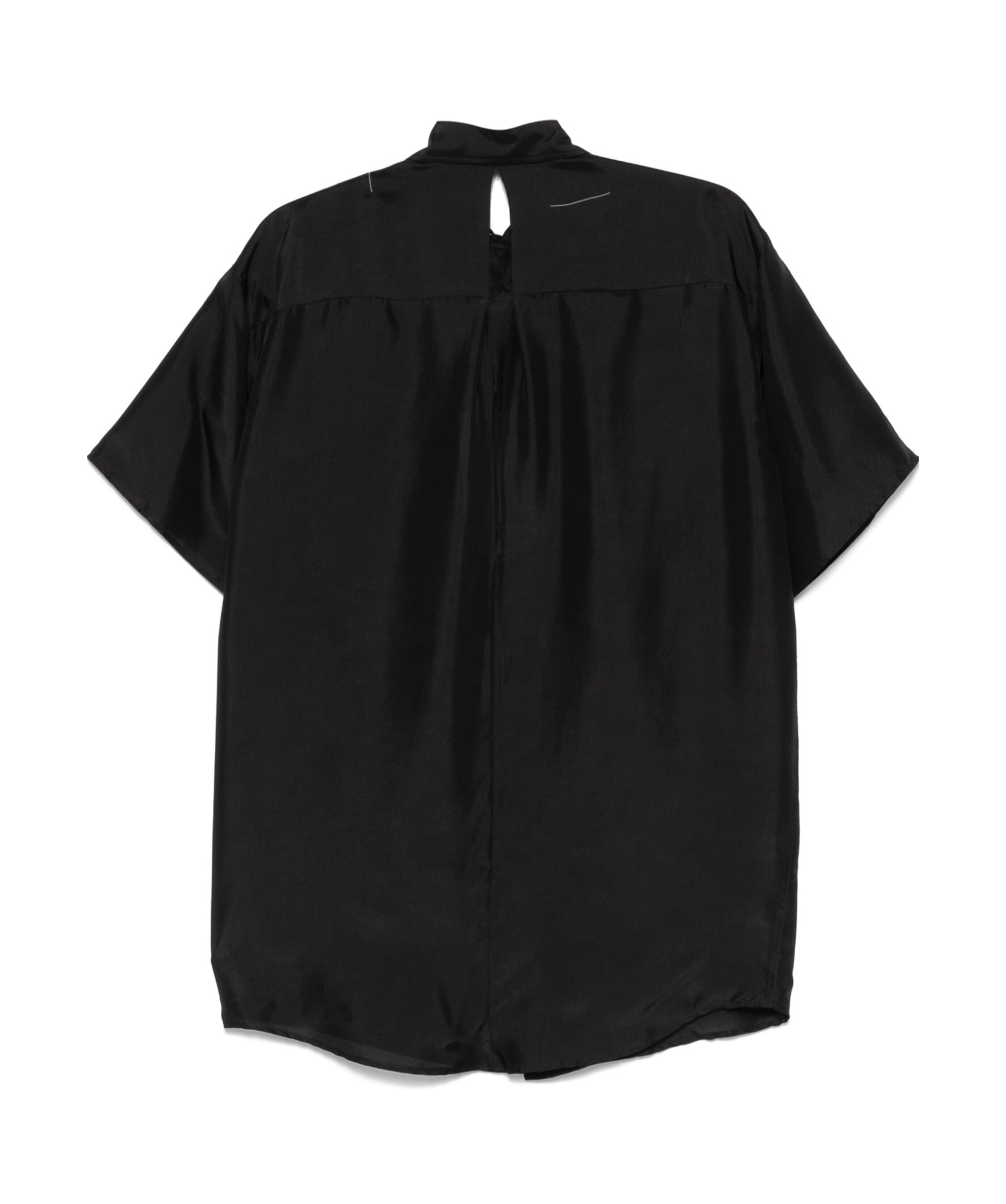 Mm6 Maison Margiela Silk Blouse In Black