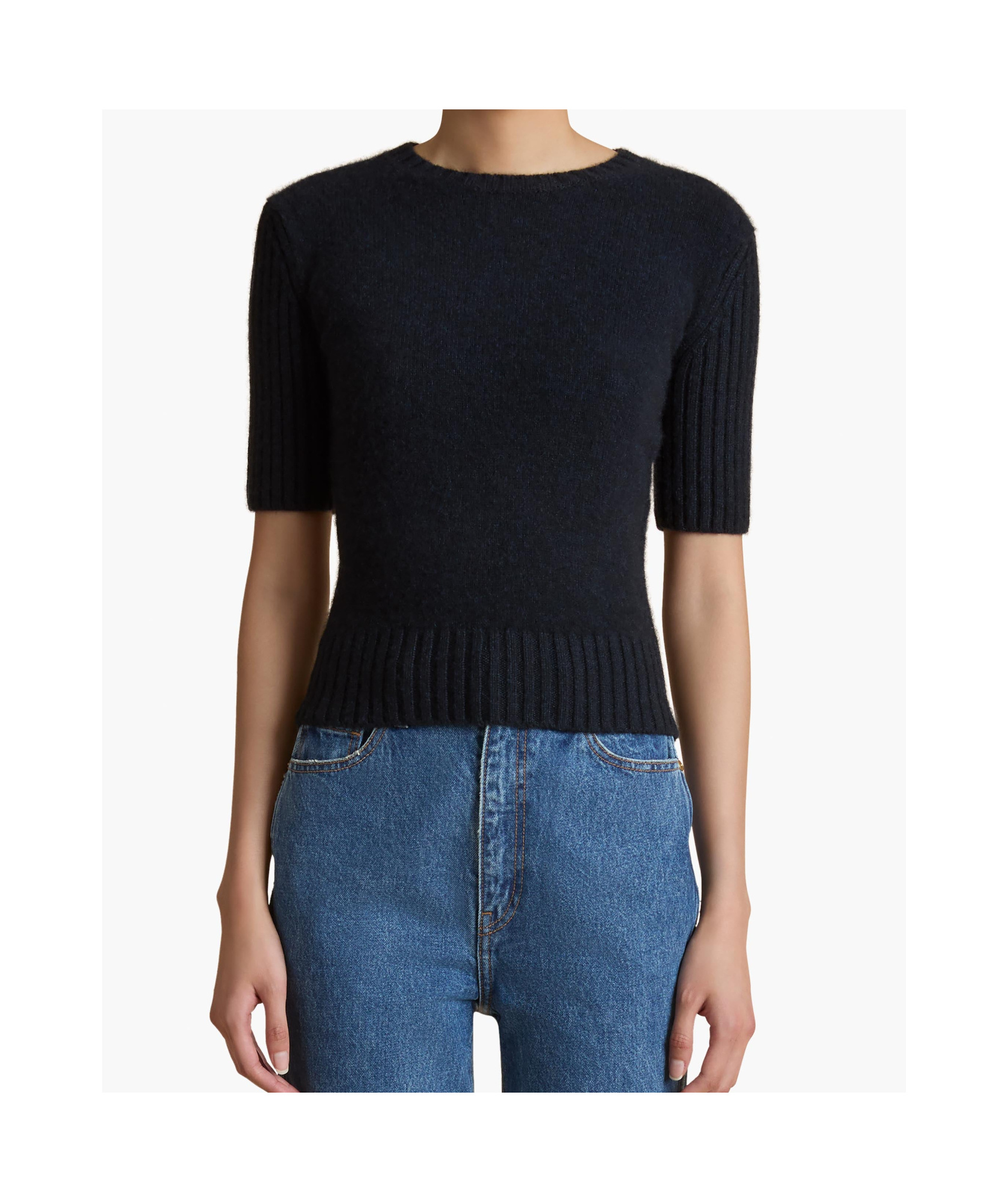 Khaite Mia Ribbed Cashmere Sweater In Black