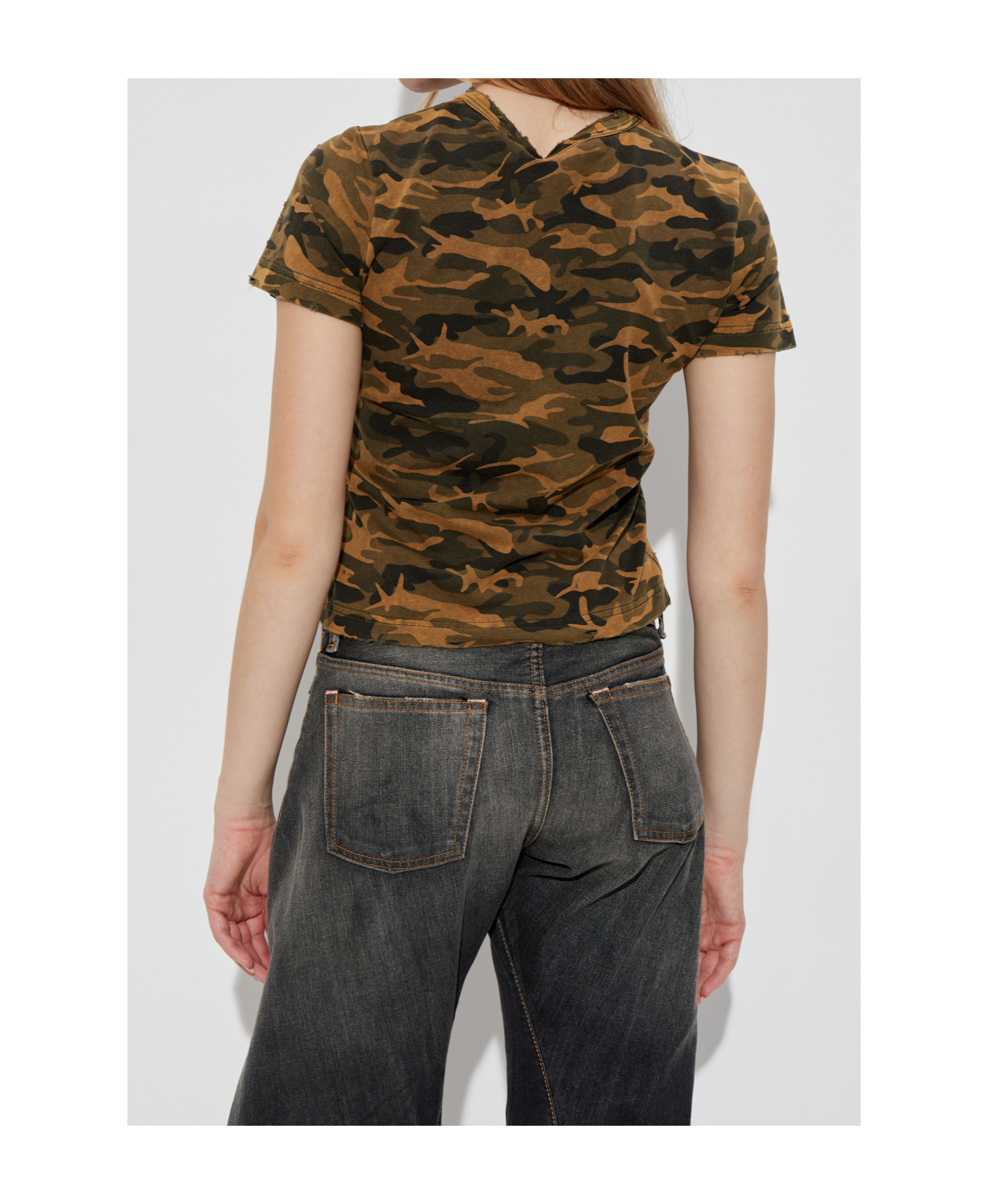 Misbhv Camouflage Printed T-shirt In Brown