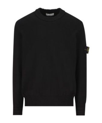 Shop Stone Island Compass-badge Sweater In Black