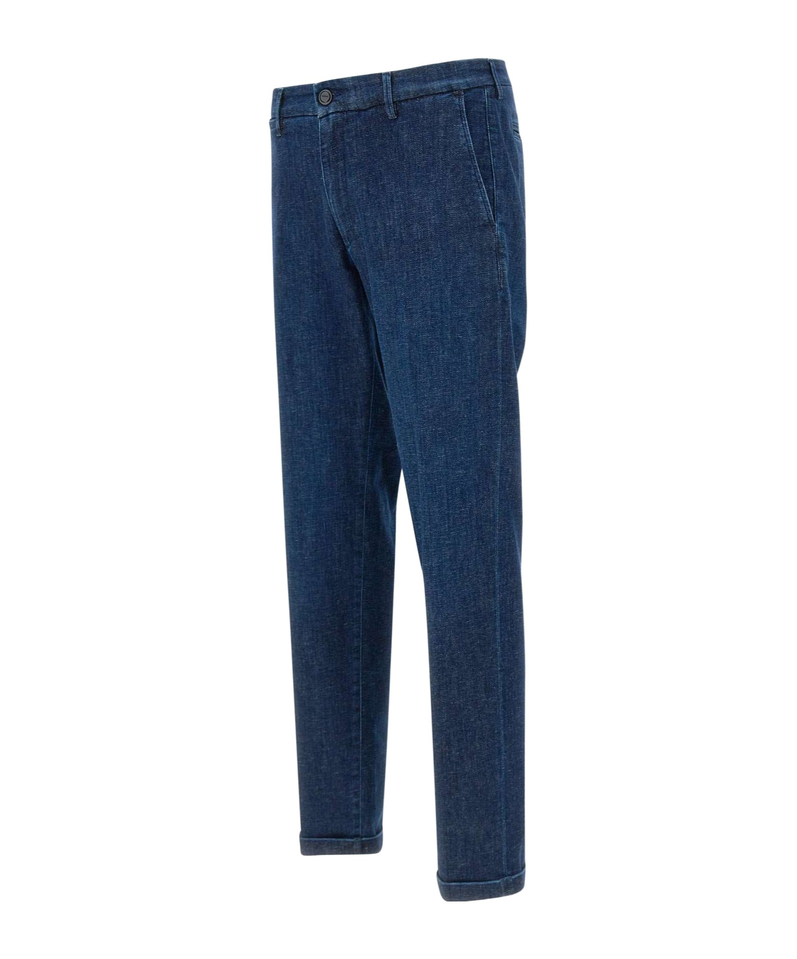 Re-hash Slim-fit Turn-up Jeans In Blue