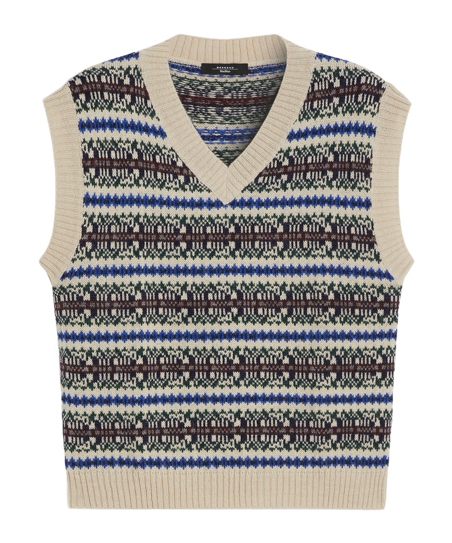 Weekend Max Mara Sleeveless Sweater Vest In Multi