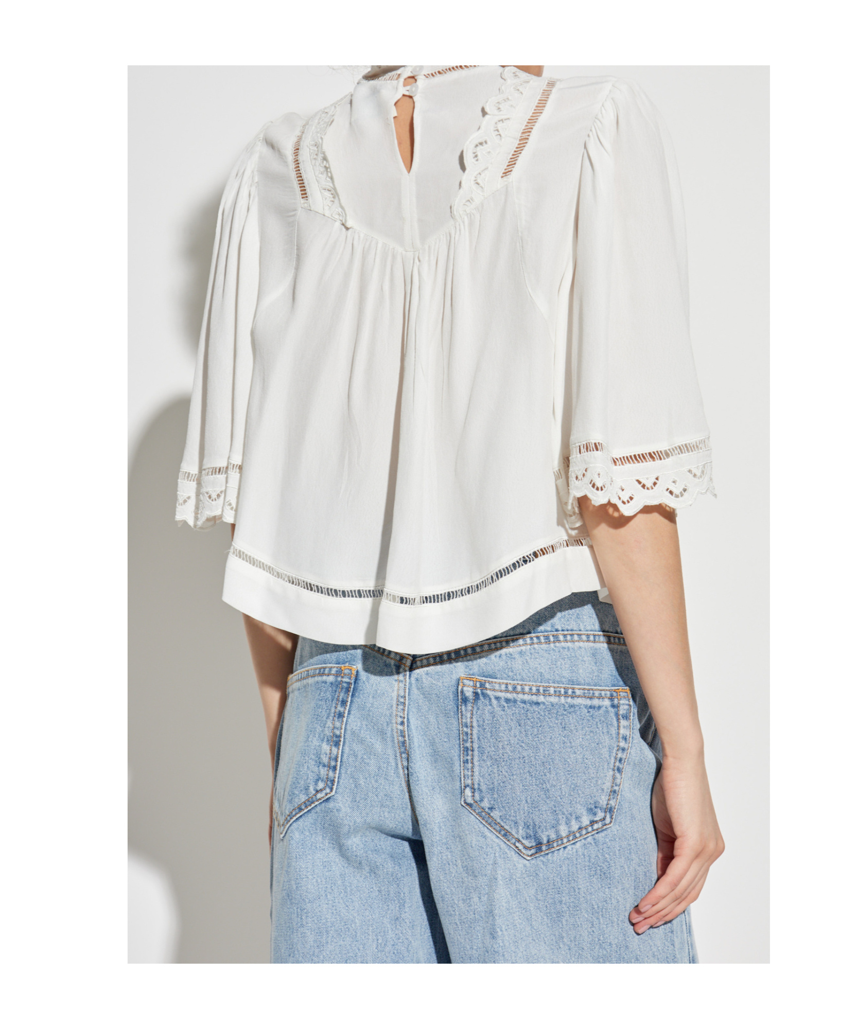 Isabel Marant Hollow Top In White