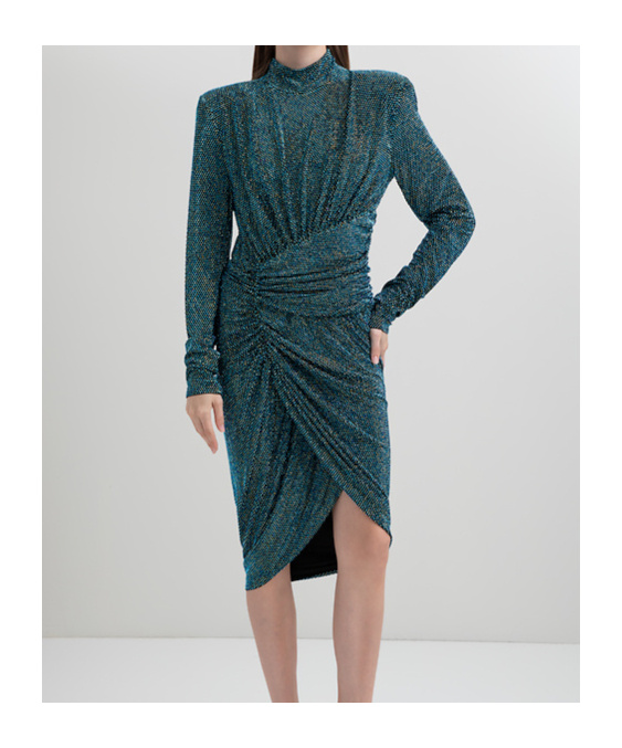 Alexandre Vauthier Rhinestone Trimmed Dress In Black