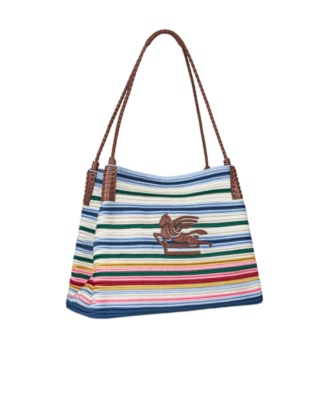 Etro 'libra' Multicolor Shoulder Bag With Maxi Logo On The Front In Multicolor
