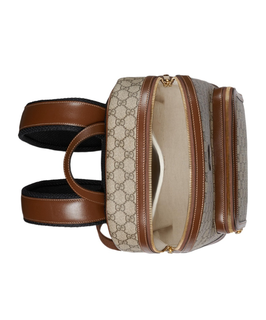 Gucci Gg Supreme Canvas Backpack In Nude