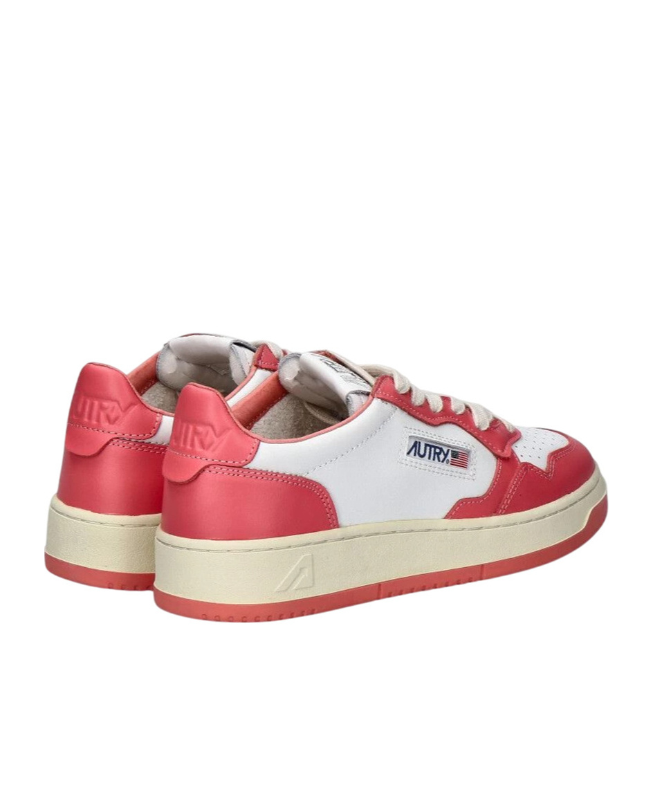 Shop Autry Wb55 Leather Sneakers In Red