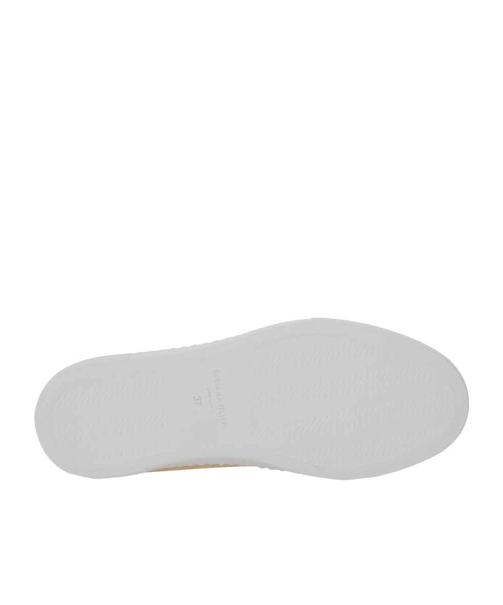 Shop Fabiana Filippi Round Head Low-cut Casual Shoes In Nude