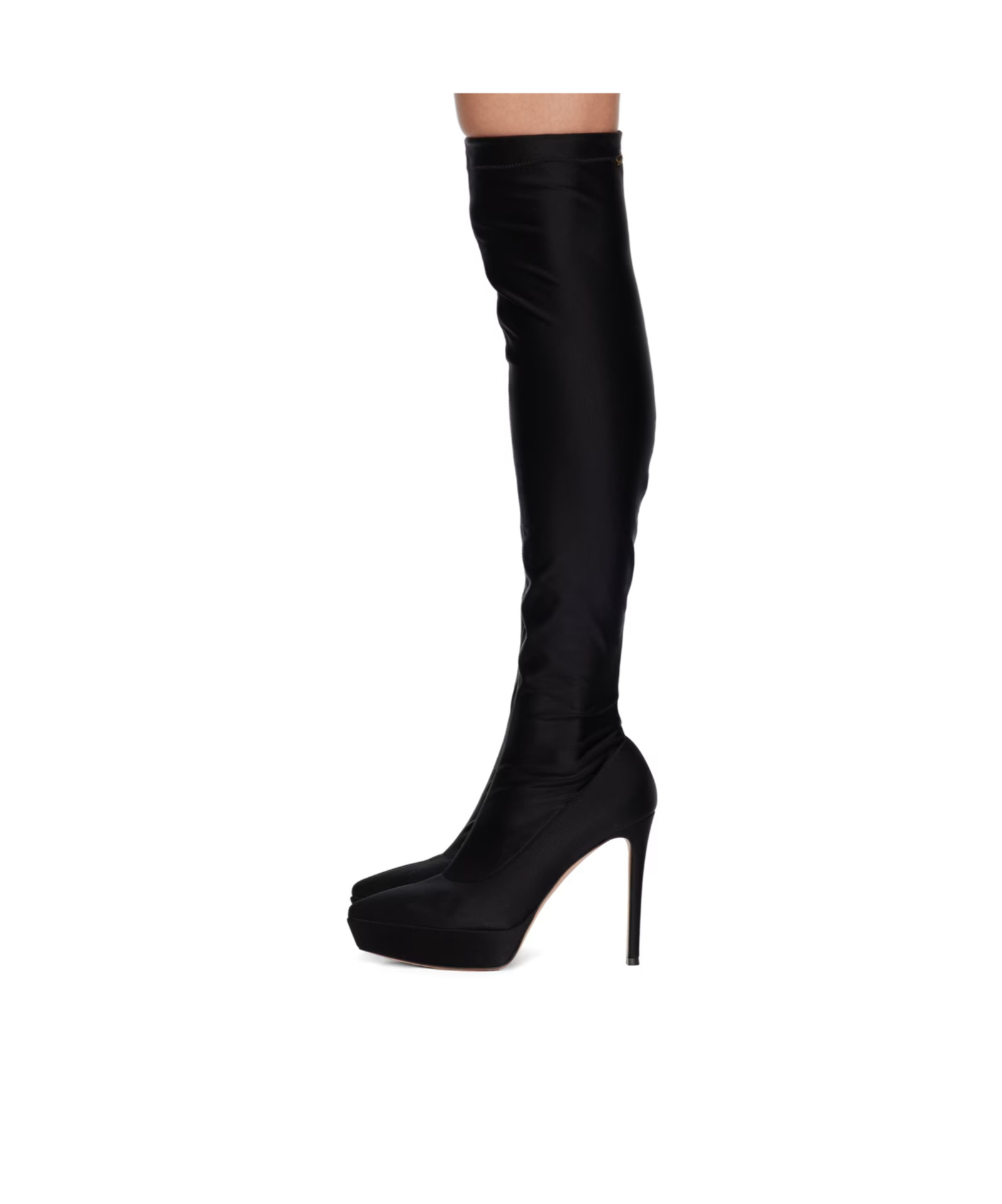 Gianvito Rossi 100mm Over The Knee Nappa Leather Boots In Black