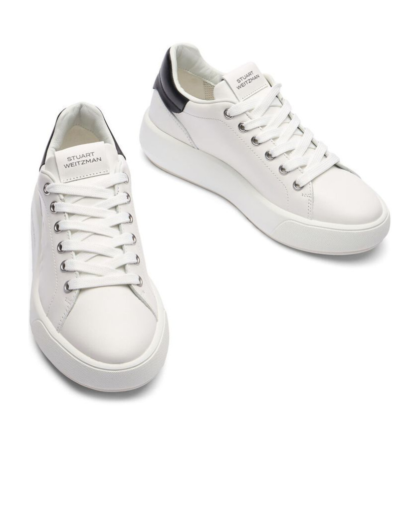 Stuart Weitzman Round Head Low-cut Casual Shoes In White