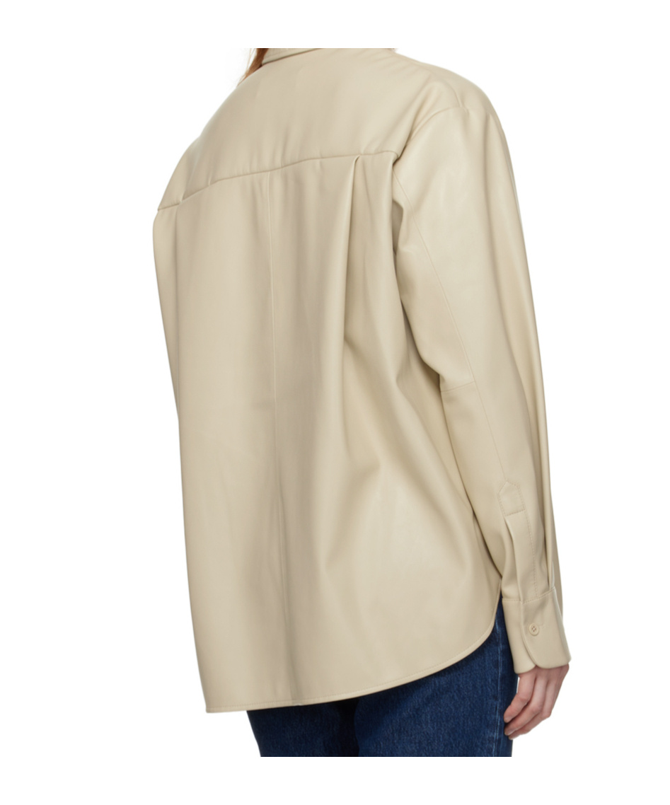 The Frankie Shop Chrissie Faux-leather Shirt