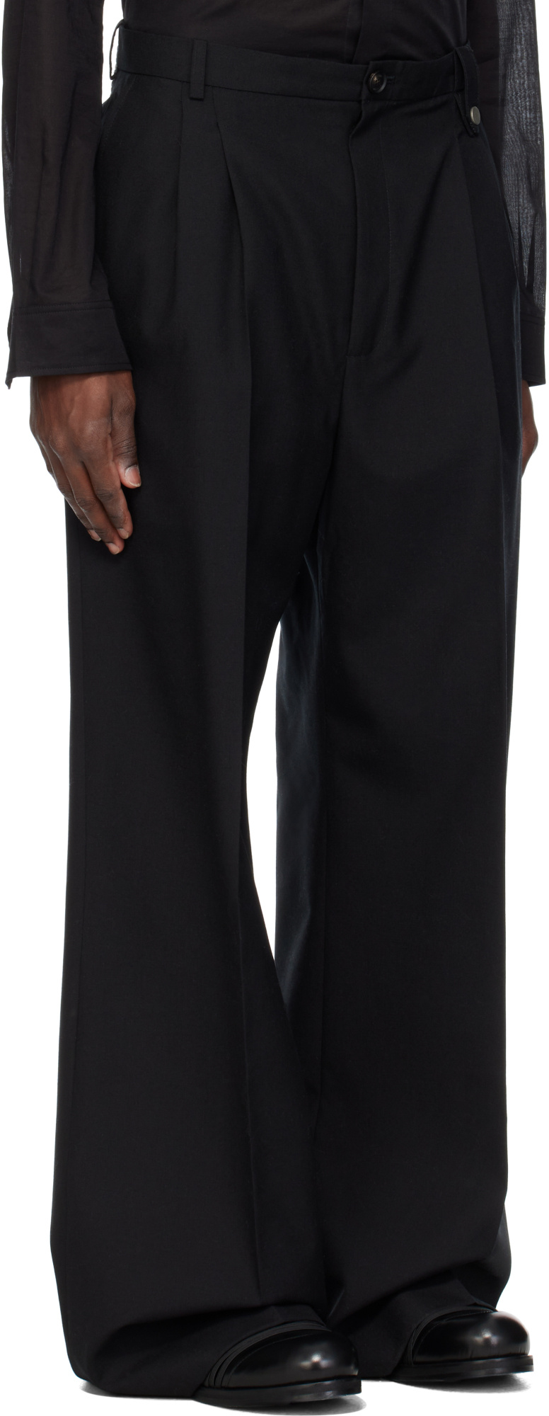 Egonlab Pleated Trousers In Black
