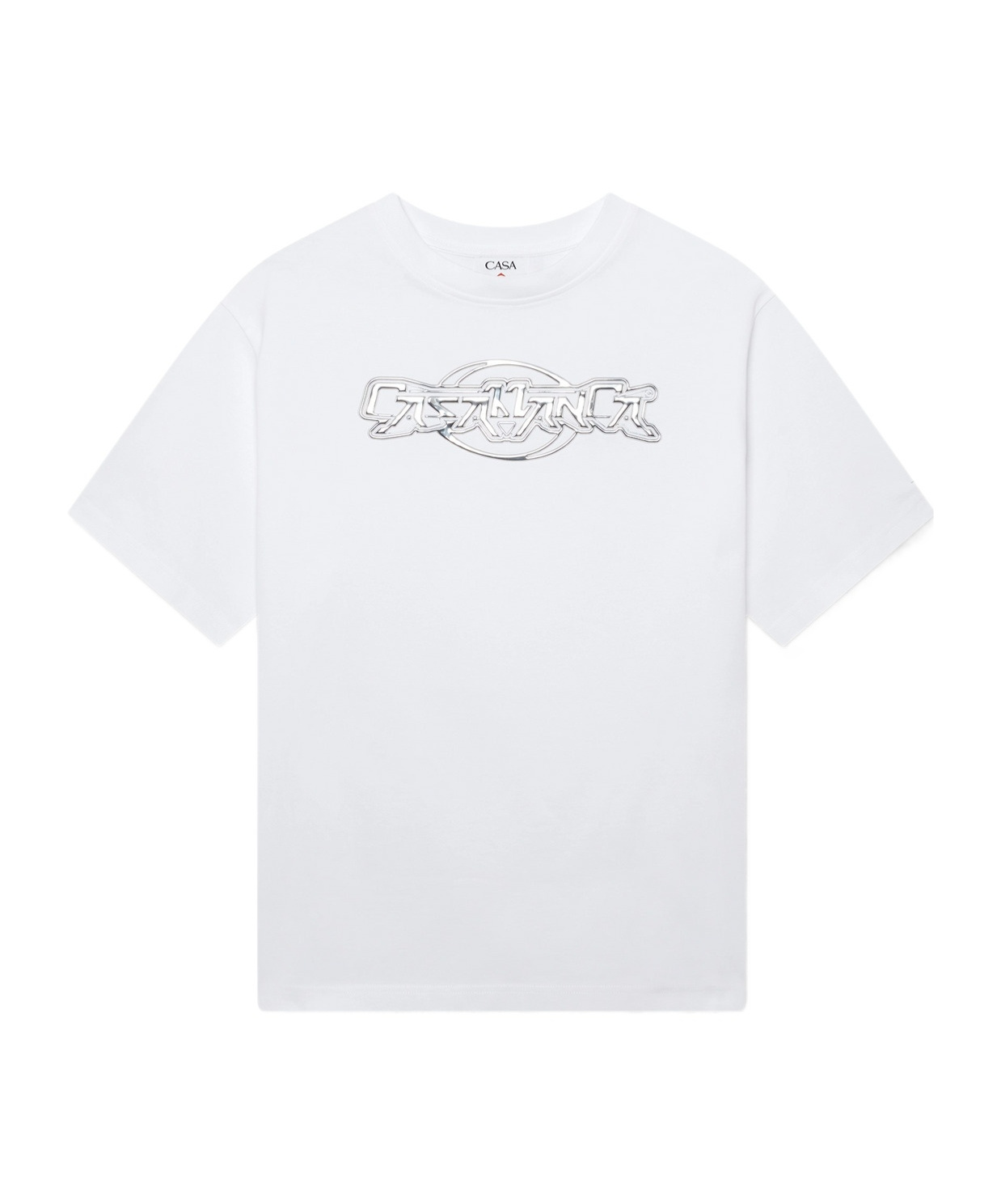 Casablanca Oversize Crew Neck T-shirt With Graphic Print In White