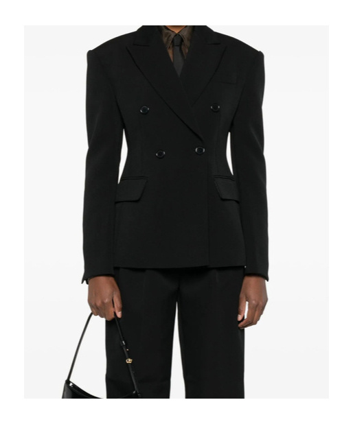 The Frankie Shop Long-sleeved Suit Jacket In Black