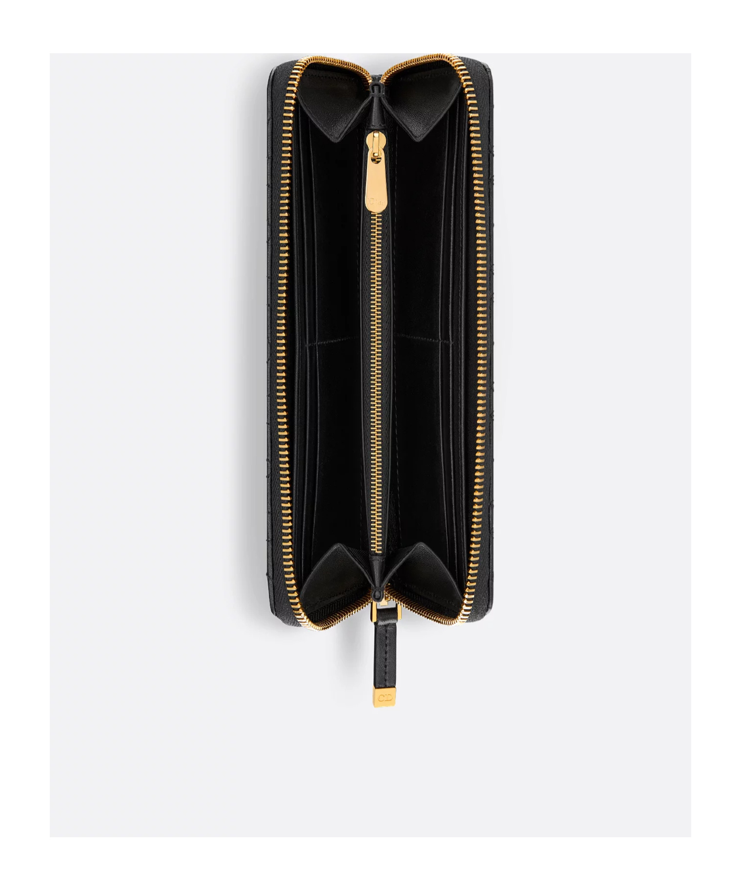 Dior Miss Caro Voyageur Slim Wallet In Black