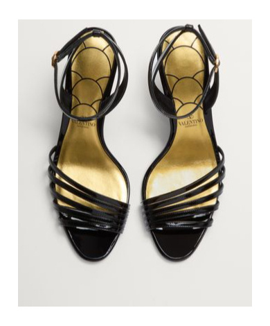 Valentino 85mm Strappy Sandals In Black