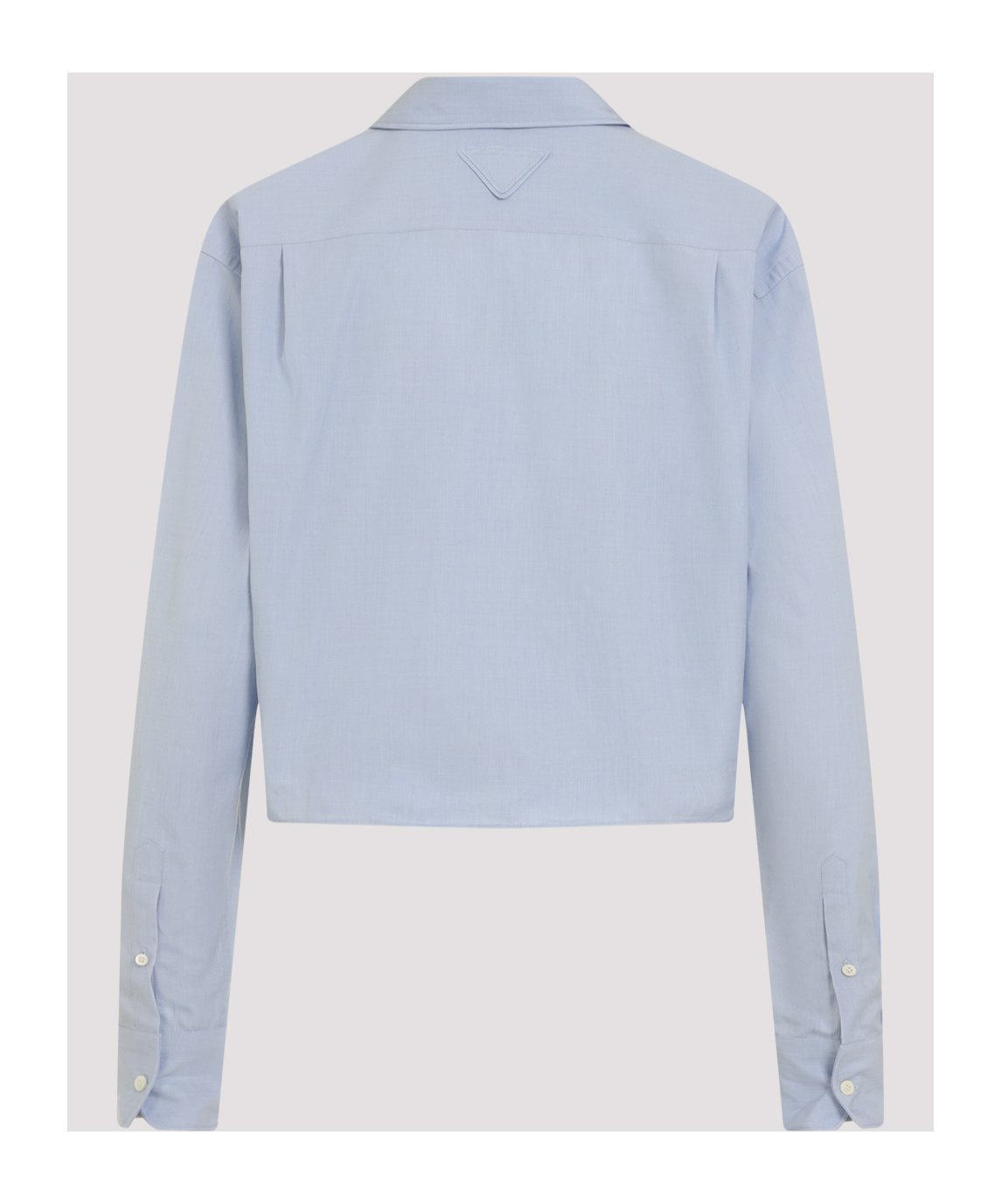 Prada Camicia In Popeline Azzurro Donna In Blue