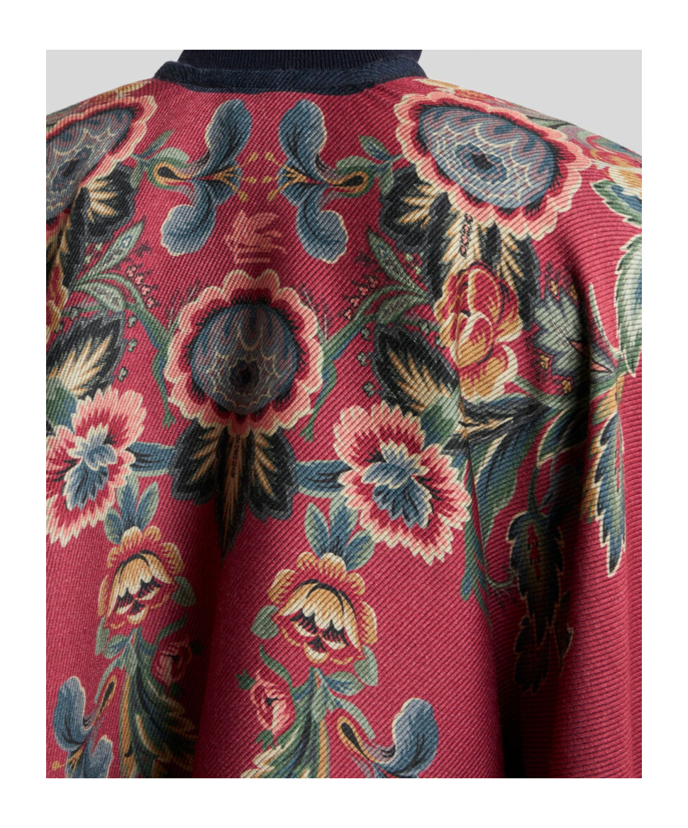 Etro Mantella In Misto Lana Floreale. In Multi