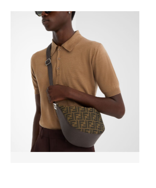 Fendi Small Melon Messenger Bag In Black