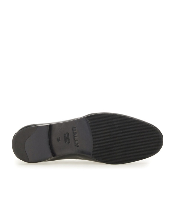 Bally Pathy Laced Loafers In Smooth Leather In Black