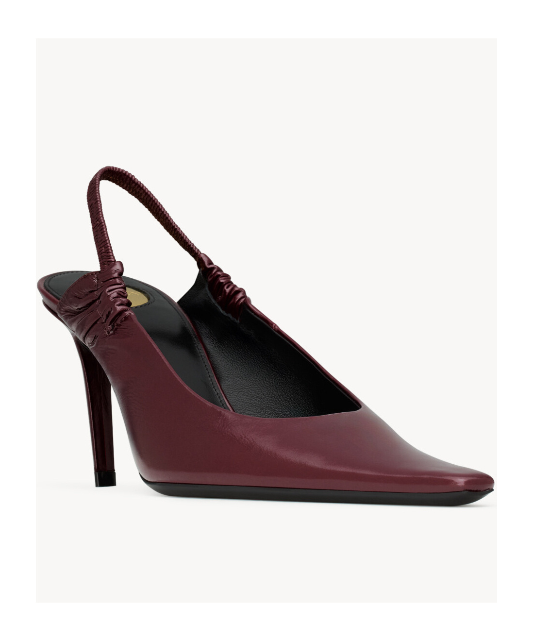 Saint Laurent Slingback High-heeled Sandals In Burgundy