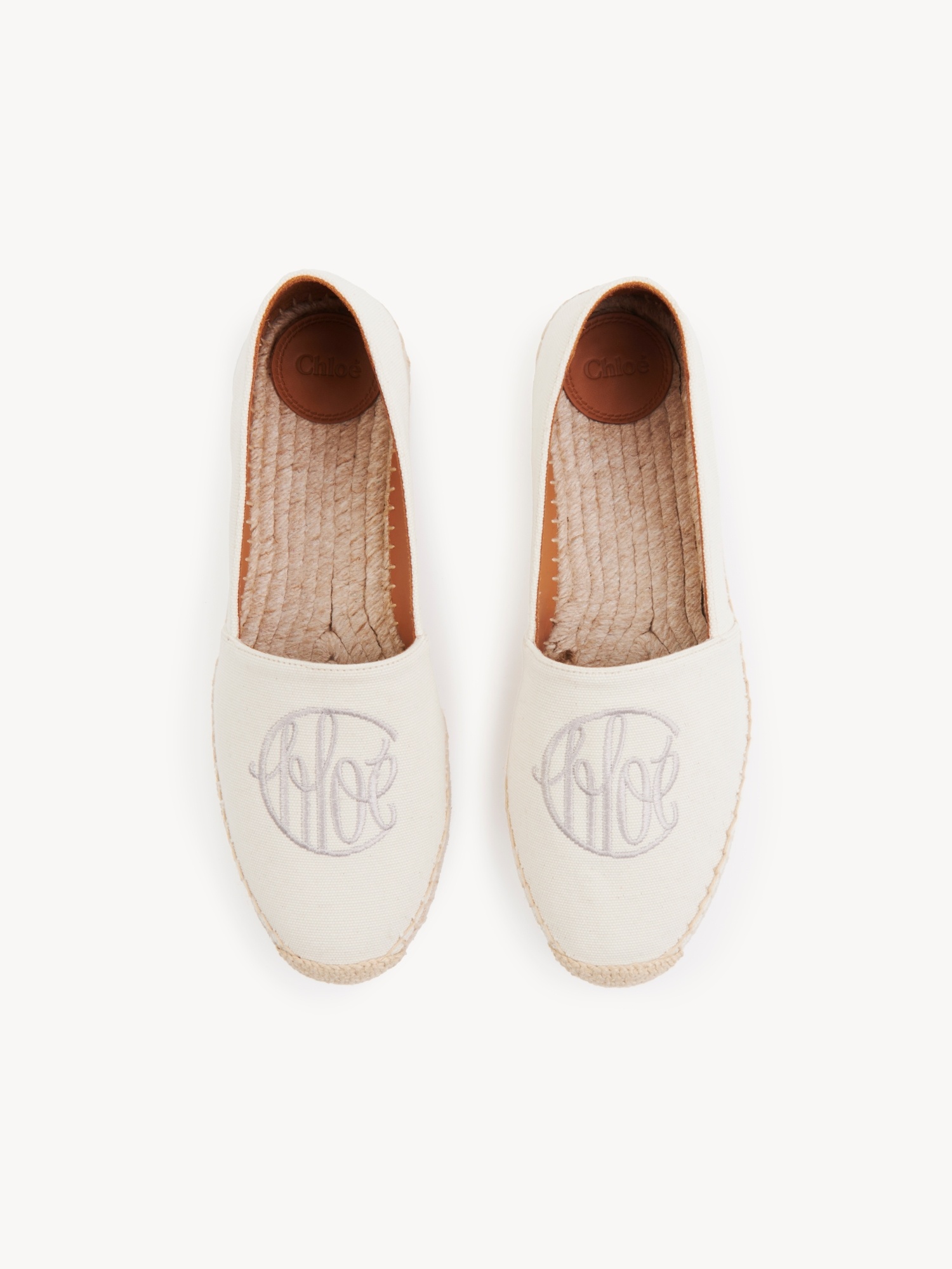 Chloé Pary Leather Espadrilles In White