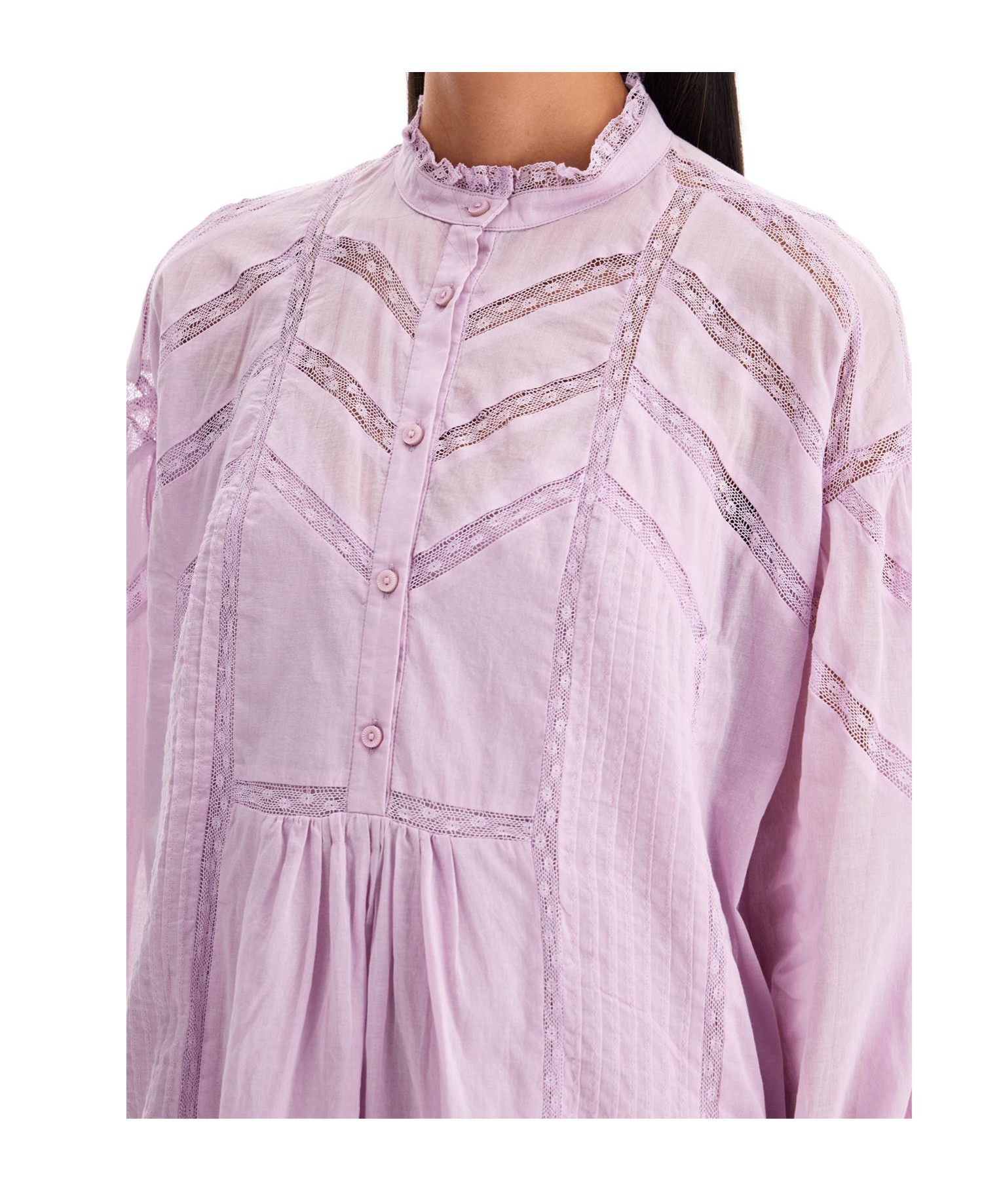 Shop Isabel Marant Étoile Galia Long-sleeved Mini Dress In Pink